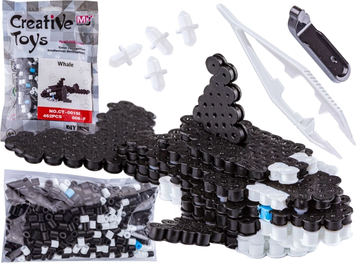 3D Bügelperlen – Schablone Orca (Beutel)