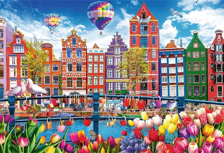 Puzzle Buntes Amsterdam 1500 Teile TREFL