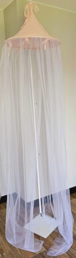 EKO Himmel für Kinderbett aus Musselin und Tüll, Powder Rose 250 × 300 cm