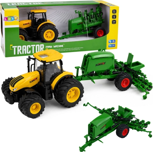 Traktor mit Sämaschine mit Licht und Sound 1:24