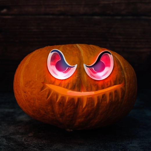 Halloween-Gruselaugen mit roter LED-Beleuchtung, batteriebetrieben