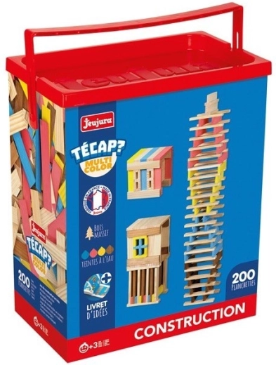 Holzbaukasten Jeujura Técap Multicolor, 200 Teile