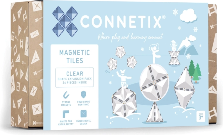 Erweiterungsset transparenter magnetischer Formen, 24 Teile