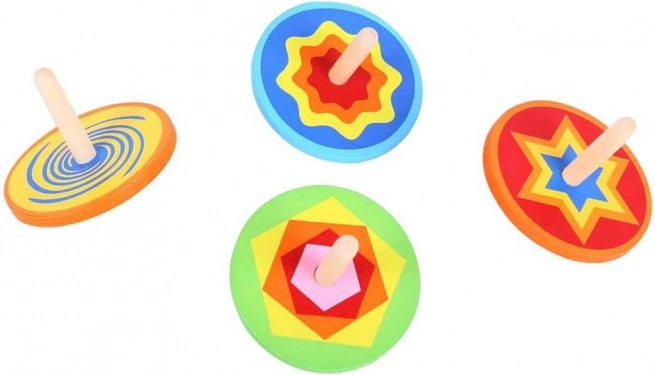 Bunte Holzkreisel von Bigjigs Toys