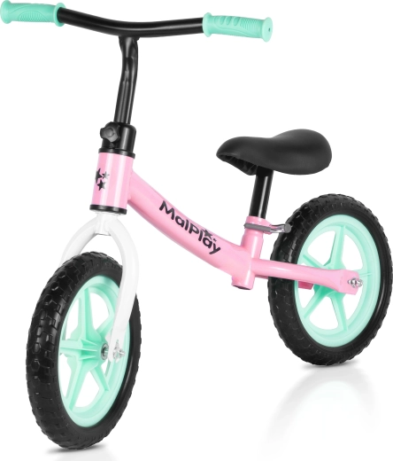 Laufrad FLIKO pink-türkis-weiß
