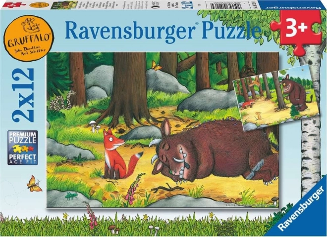 RAVENSBURGER Puzzle Der Grüffelo und die Tiere im Wald 2×12 Teile