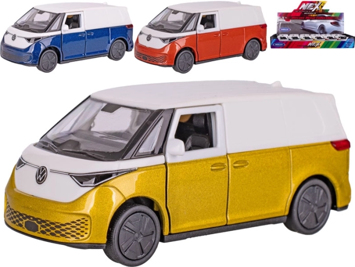 Metall-Volkswagen ID Buzz Cargo mit Rückziehmotor von Welly