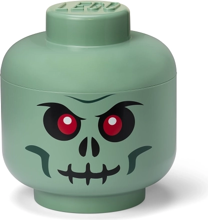 LEGO Aufbewahrungskopf groß – grünes Skelett
