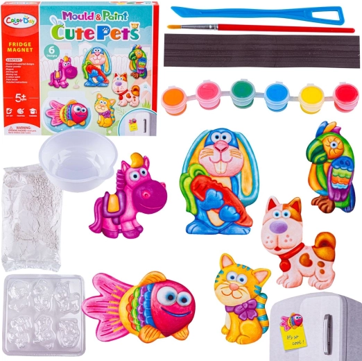 Kreativset zur Herstellung von Magneten und Gipsabgüssen DIY Cute Pets (niedliche Tiere)