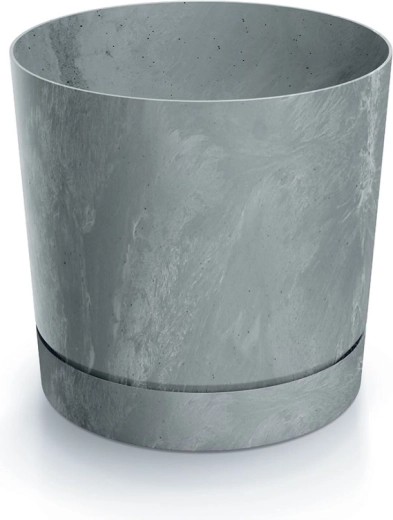 Pflanztopf Tubo mit Betoneffekt 24 cm grau