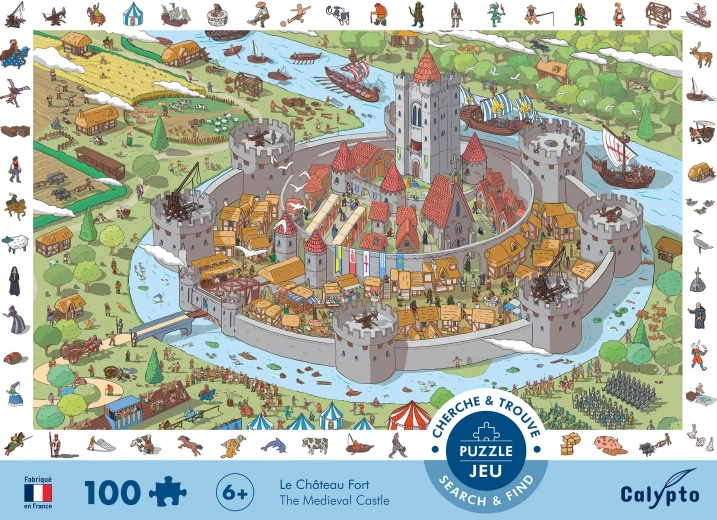 Sentosphere Puzzle mit Suchspiel auf der Burg (100 Teile)