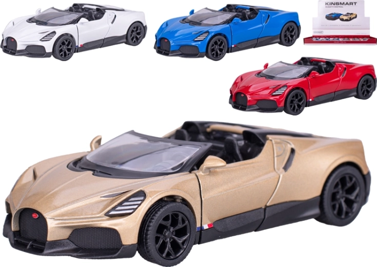 Kinsmart Bugatti Mistral Metallmodell 1:36 mit zu öffnenden Türen