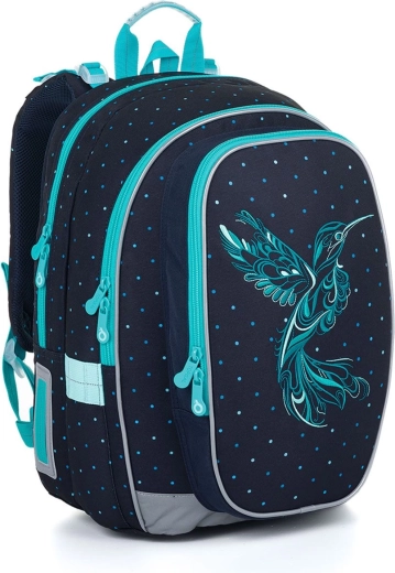 Schulrucksack Topgal Mira mit Kolibri-Stickerei