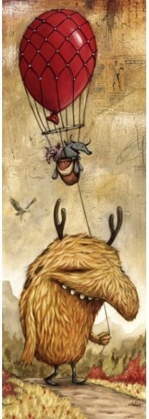 Vertikales Puzzle Zozoville: Roter Ballon 1000 Teile