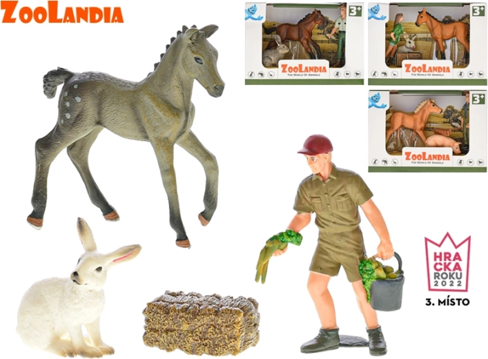 Zoolandia Bauernhof – Set mit Tierfiguren und Zubehör (4 Arten) in Schachtel