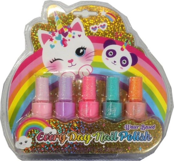 Set aus pastellfarbenen Nagellacken für Kinder
