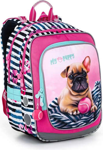 Topgal leichter Schulranzen mit Bulldogge