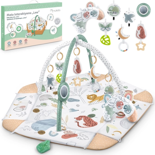 Interaktive edukative Spieldecke mit Löwenmotiv NUKIDO Diamond Collection