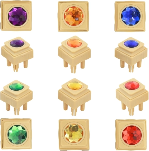 Farbige Acryl-Diamanten für die Masterkidz-STEM-Tafel – 72 Stück