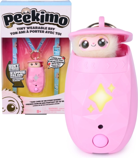 Spin Master Peekimo rosa interaktives elektronisches Haustier und Anhänger - 1 Stück
