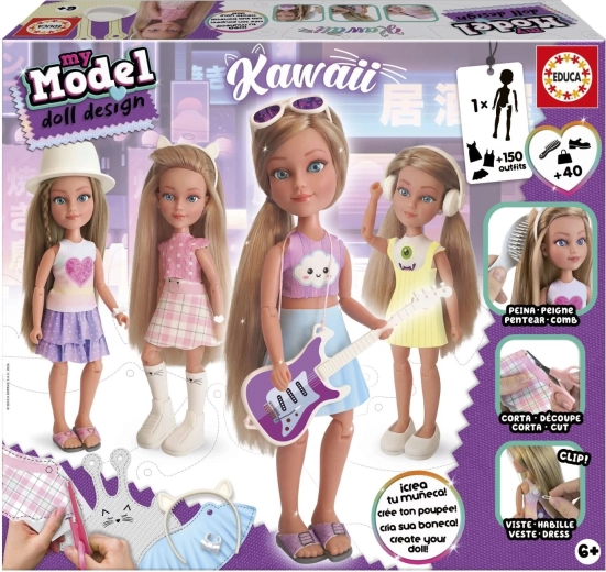 Educa My Model Doll Design kreative Kawaii-Set