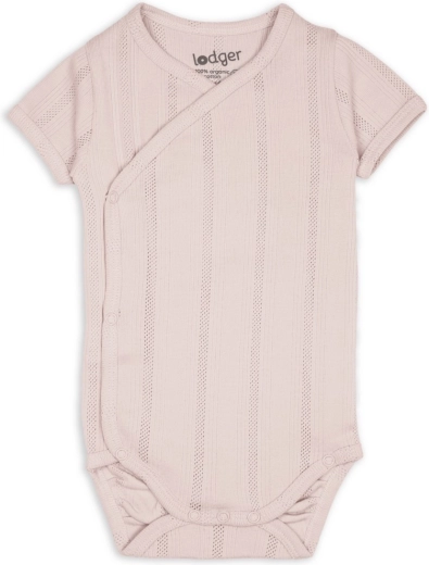 Lodger Baby-Body mit kurzem Ärmel pointelle powder, Gr. 62