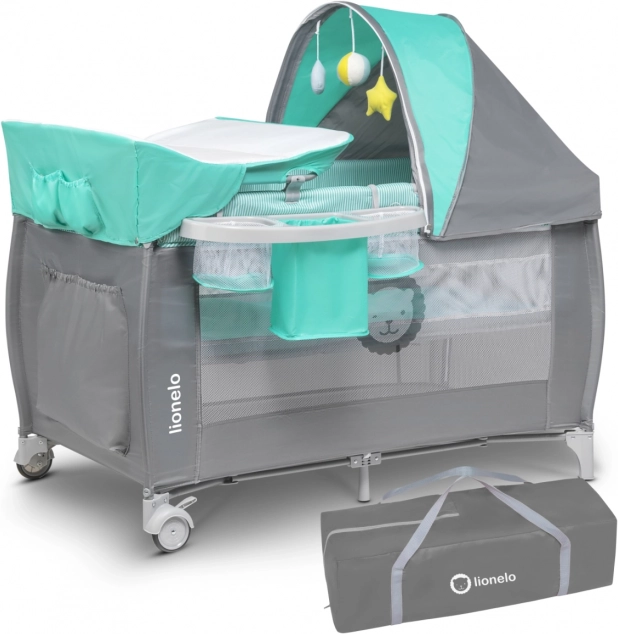 Reisebett Sven Plus von Lionelo – Türkis