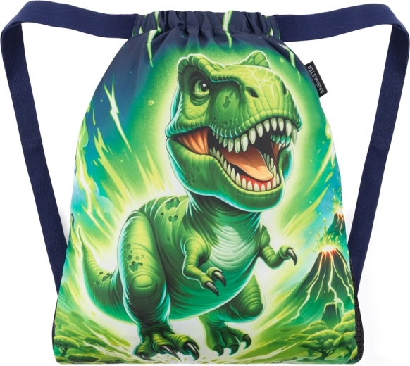 Bagmaster Schulbeutel für Hausschuhe und Sportunterricht Lumi Dinosaurier