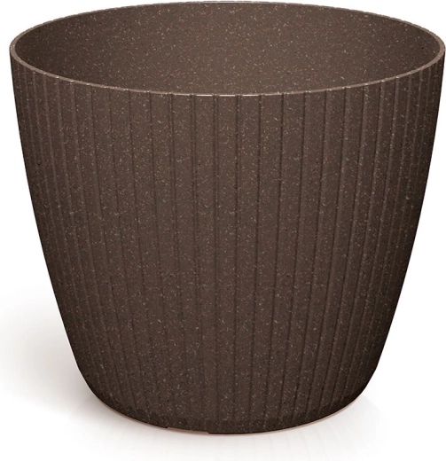 Blumentopf Lamia Eco Wood 34 cm – Kaffee