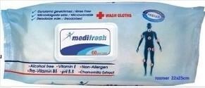 Medifresh Feuchttücher für Erwachsene mit Clip, 60 Stk.