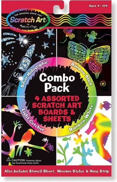 Set aus Kratzbildern 4-in-1