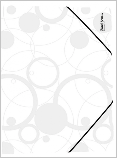 Mappe mit Gummiband A4 Black and White – weiß