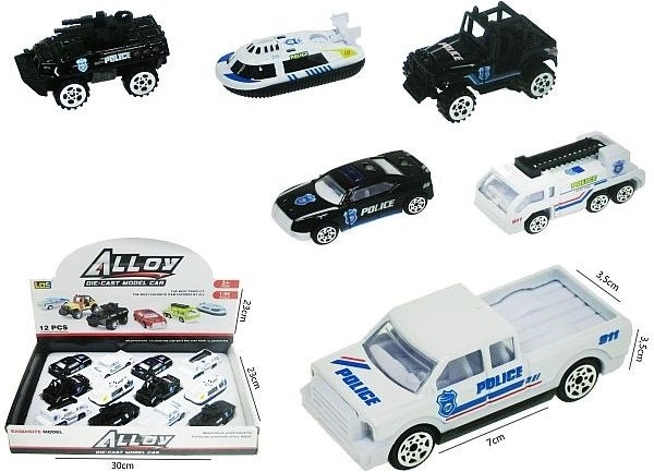 Metall-Polizeiauto 7 cm