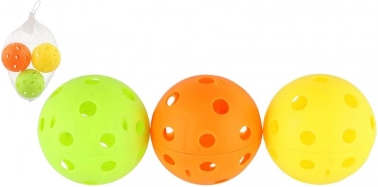 Floorballball 3 Stück Kunststoff 7 cm im Netz