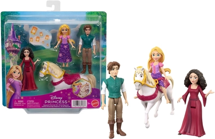 Disney Prinzessinnen Set mit 4 Mini-Puppen aus Rapunzel – Neu verföhnt