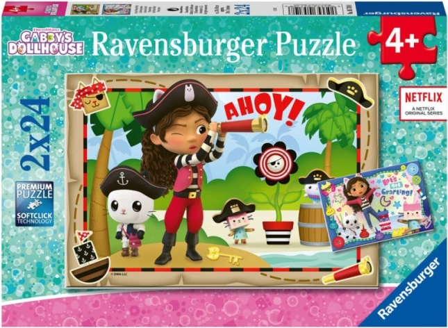 Puzzle 2×24 GABBY’S HAUS DER KÄTZCHEN – RAVENSBURGER