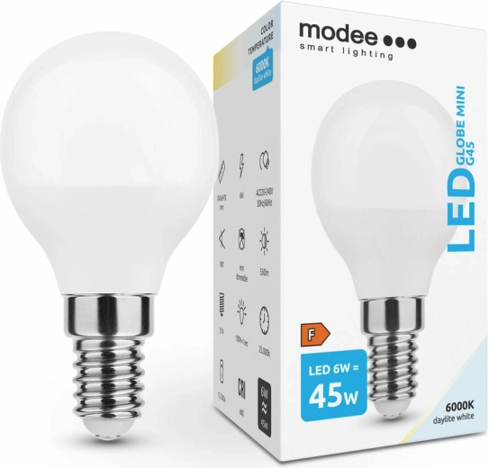 LED-Lampe Modee Lighting Globe Mini G45 6 W E14 kaltweiß