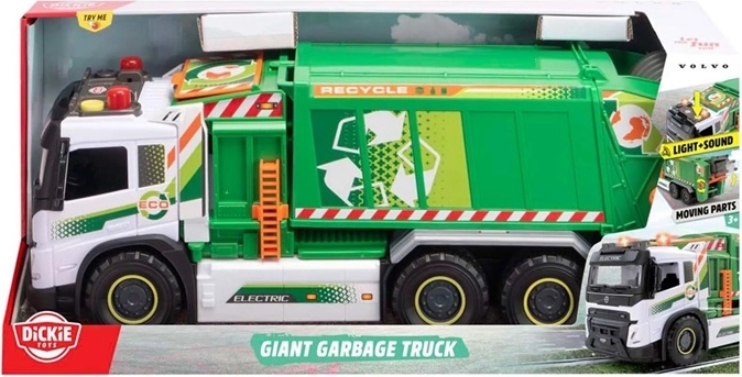 Dickie Toys Giant Müllwagen mit Licht und Sound, 55 cm