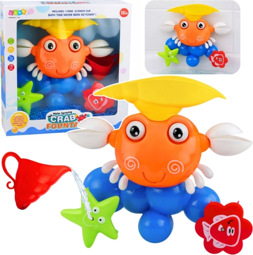 Badespielzeug Krabbe mit Fontäne und Saugnäpfen