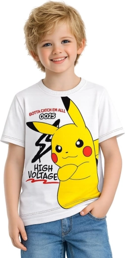 Weißes Pokémon-Baumwoll-T-Shirt