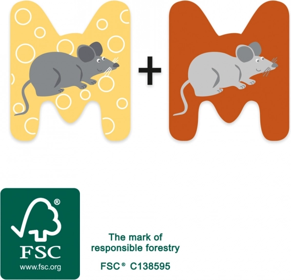 Small foot Holzbuchstabe M mit Maus