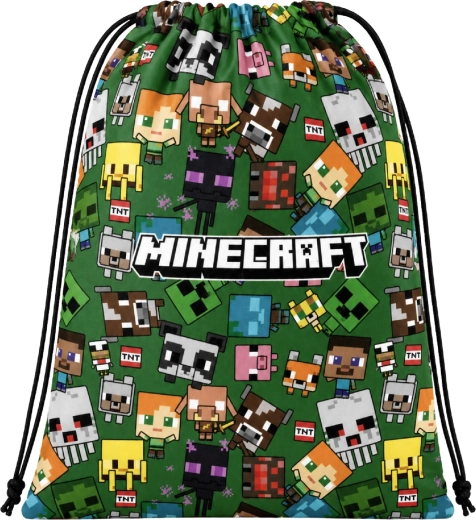 Kinder-Turnbeutel Minecraft mit Creeper-Motiv