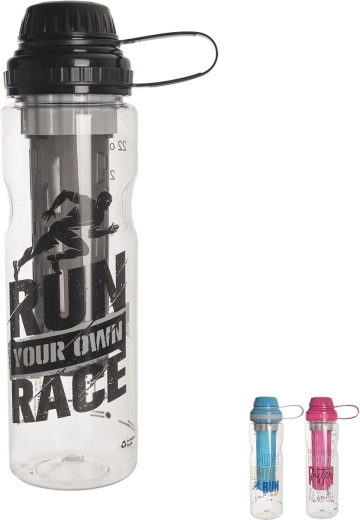 Sportliche Tritan-Trinkflasche Run mit Filter 0,75 l (Farbmix)