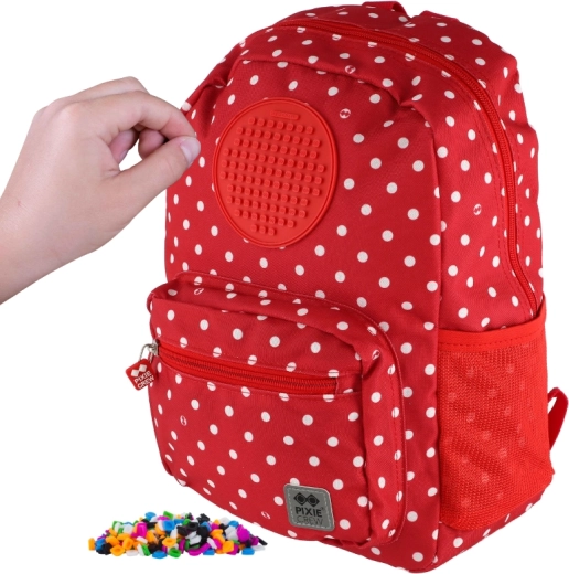 Pixie Crew Kinderrucksack rot mit weißen Punkten