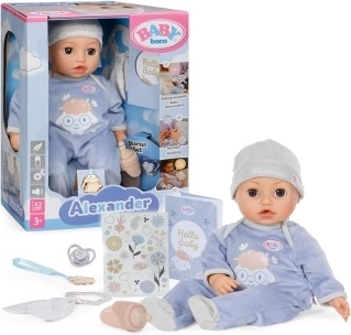 Interaktive BABY born Puppe Alexander 43 cm