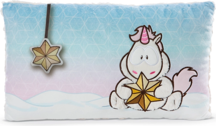 NICI Kissen Einhorn Theodor im Schneeanzug 43 × 25 cm