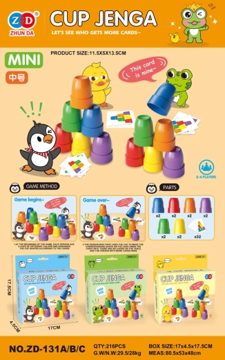 Mini-Reaktionsspiel mit Bechern und Karten – Edition Frosch