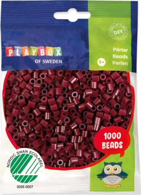 Playbox Bügelperlen dunkelrot 1000 Stk.