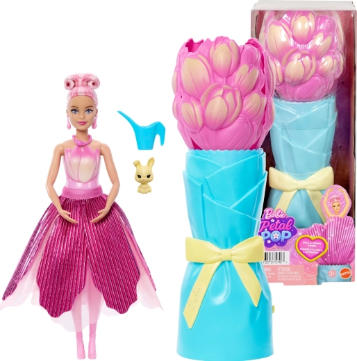 Barbie Petal Pop Blumenüberraschung Rosa Tulpe mit Zubehör