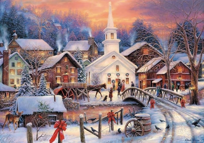 Puzzle 1000 Teile Weiße Weihnachten